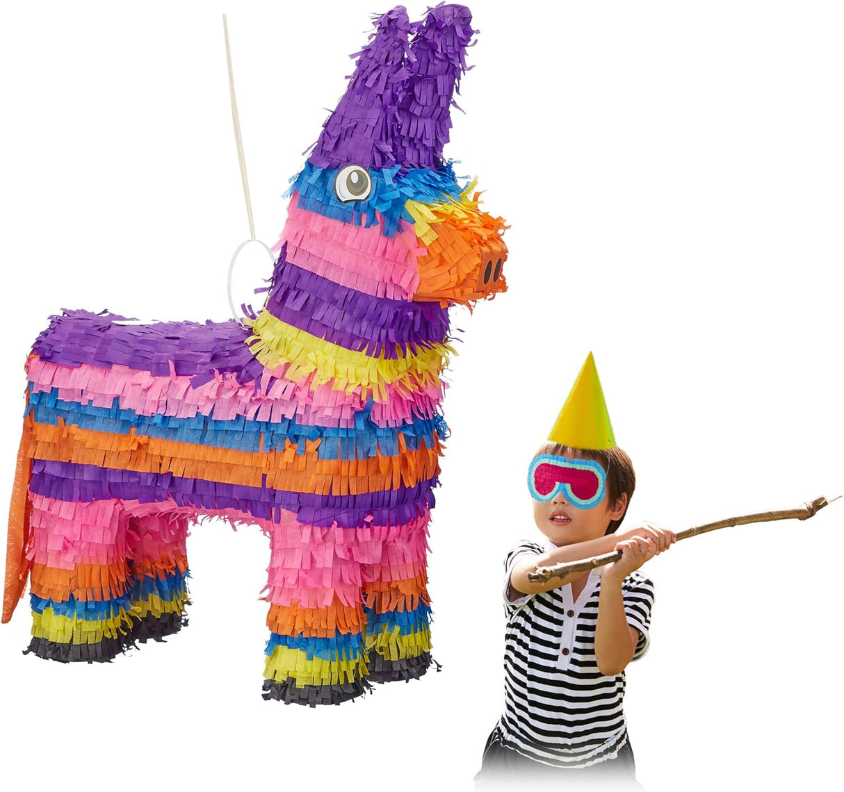 Relaxdays Hanging Donkey Pinata Multi