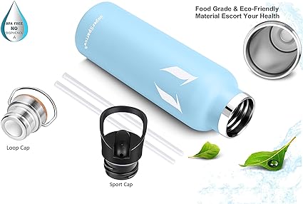 Super Sparrow Stainless Steel Water Bottle Vacuum Insulated BPA Free Frost