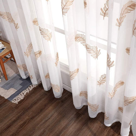 MIULEE Embroidered Curtain