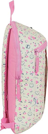 safta smiley Unisex Kids Smiley Backpack Blanco/Rosa