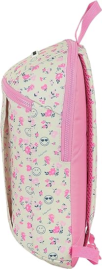 safta smiley Unisex Kids Smiley Backpack Blanco/Rosa