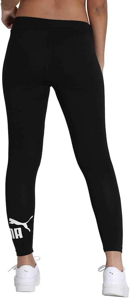 PUMA Women's Ess Logo Pull On Tight Fit Leggings Cotton Black Medium