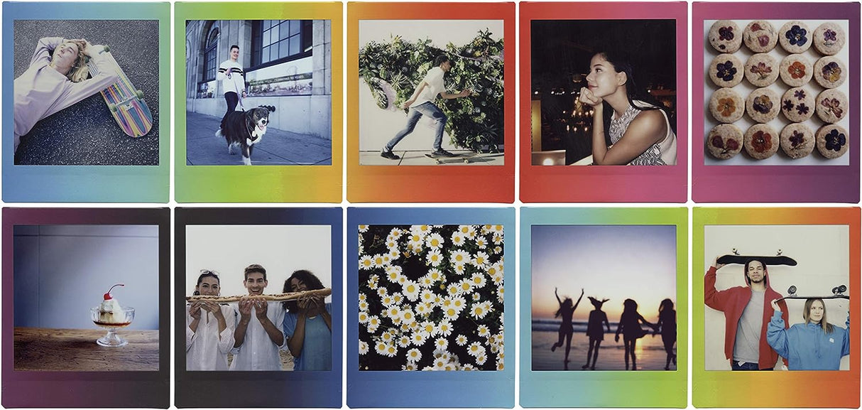 instax SQUARE instant film Rainbow border