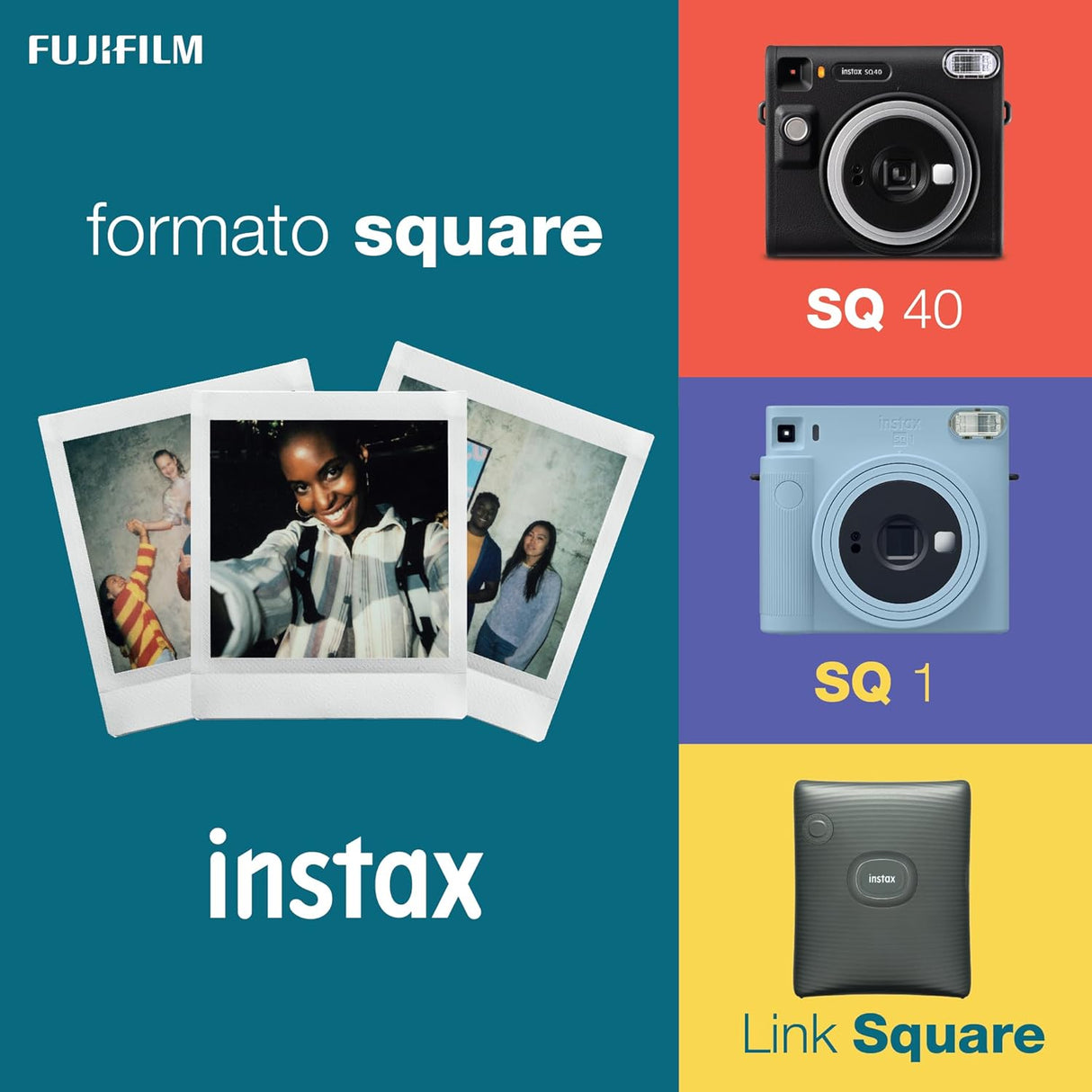 instax SQUARE instant film Rainbow border