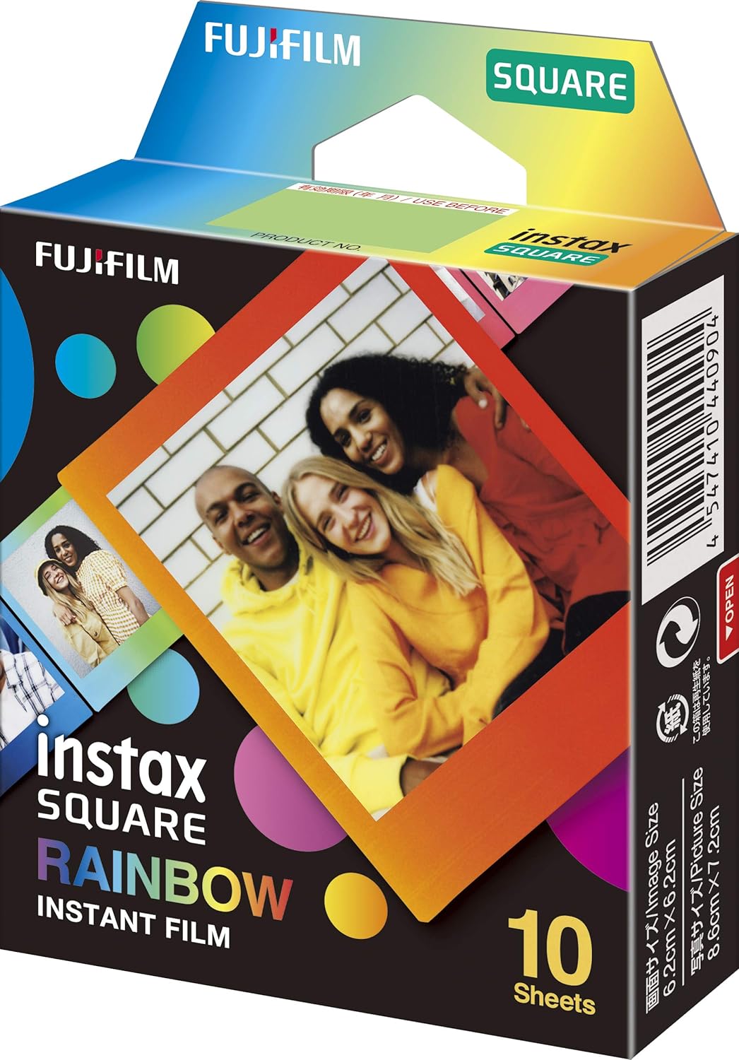 instax SQUARE instant film Rainbow border