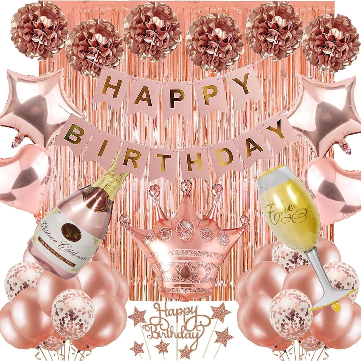 Rose Gold Birthday Party Supplies