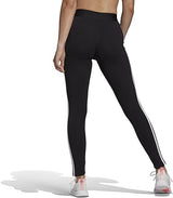 adidas Women's 3 Stripes Pull On Leggings Tights Black/White XLarge