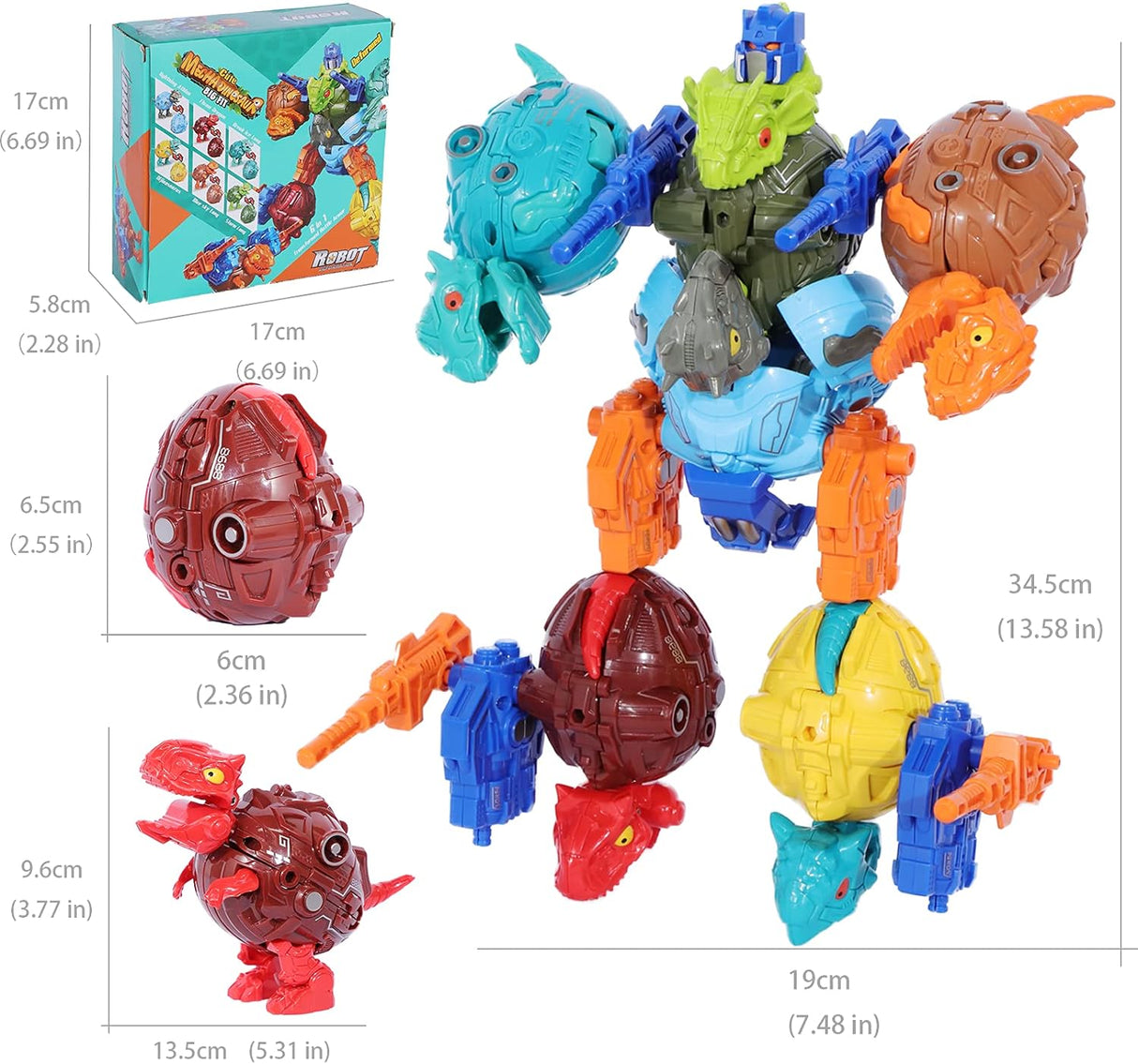 TUNJILOOL Dinosaur Robot Toys Multi