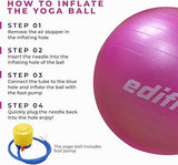 Edifit Yoga Pilates Pregnancy Ball  Fitness Accessories Ball 55 cm Pink