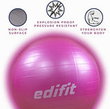 Edifit Yoga Pilates Pregnancy Ball  Fitness Accessories Ball 55 cm Pink