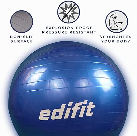 Edifit Yog Pilates Pregnancy Ball Fitness Accessories 65 cm Blue