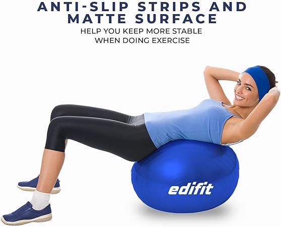 Edifit Yog Pilates Pregnancy Ball Fitness Accessories 65 cm Blue