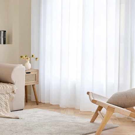 EMEMA Set of 2 Sheer Voile Curtains