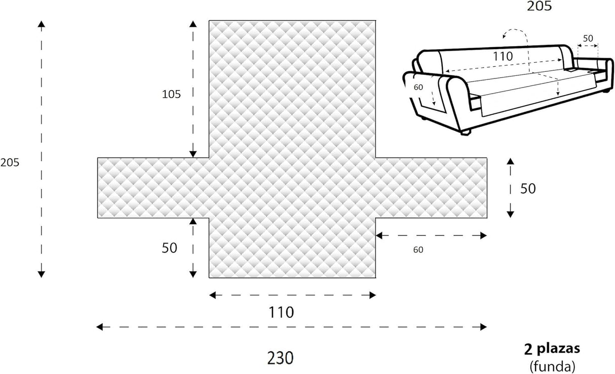 Textilhome - Sofa Cover CIRCUS