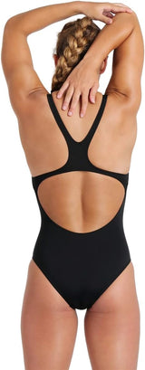 arena Solid Swim Pro Team Women's One-piece Swimsuit Black-white 48