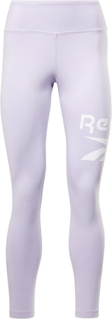 Reebok Women's Identity Logo Pull on Leggings Purple Oasis