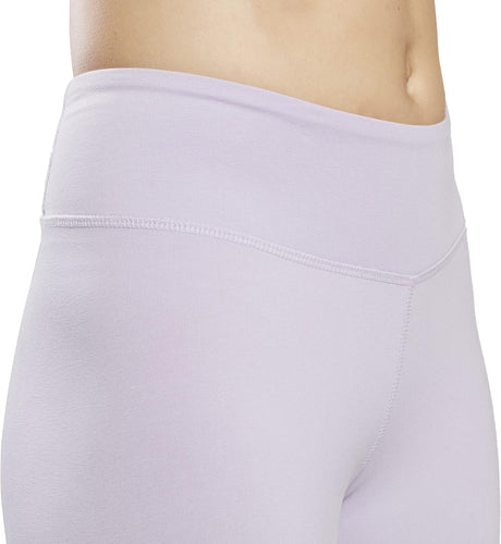 Reebok Women's Identity Logo Pull on Leggings Purple Oasis