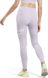 Reebok Women's Identity Logo Pull on Leggings Purple Oasis