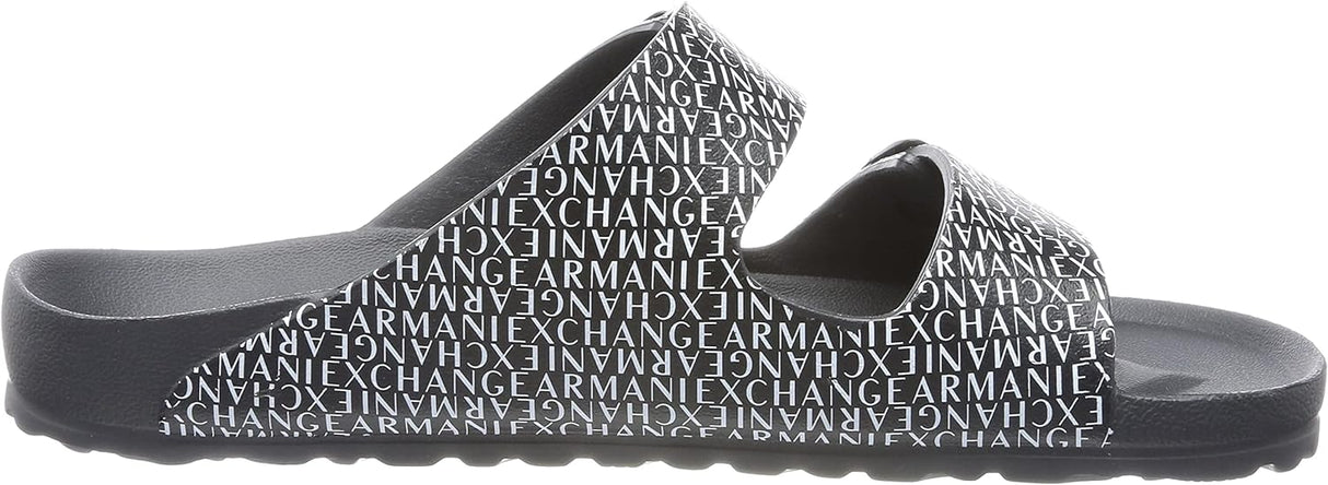 Armani Exchange Men's Allover Logo Pool Slide Sandal S526 10.5 UK