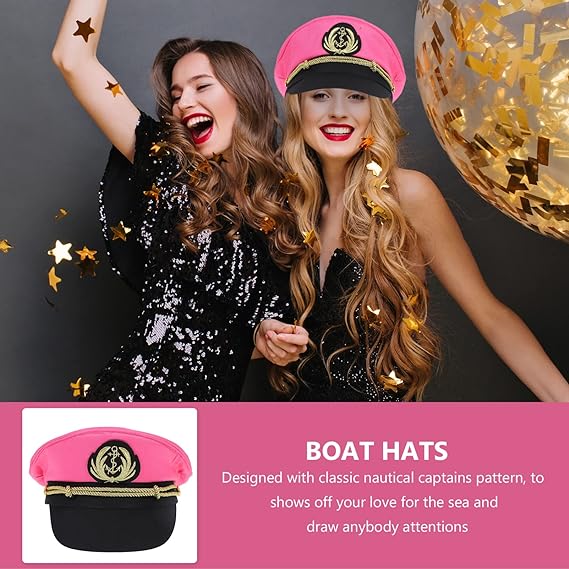 GALPADA Captain's Hat Sailor Pink