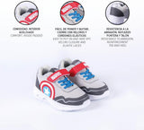 CERDÁ Life's Little Moments Boys' Captain America Sneakers with Lights Grey