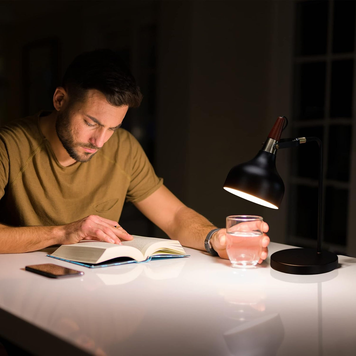 Relaxdays Retro Desk Lamp Black