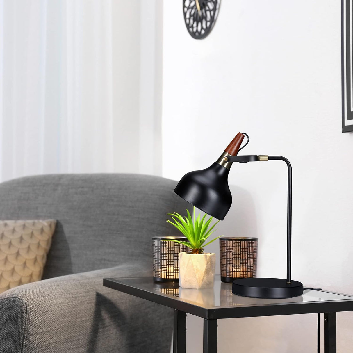 Relaxdays Retro Desk Lamp Black