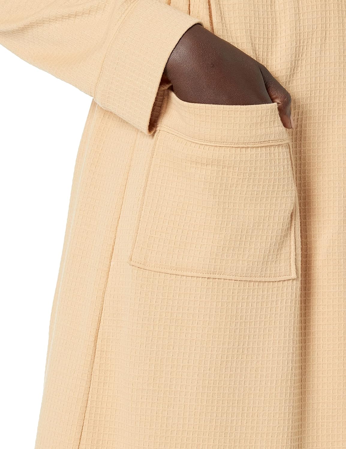 Amazon Essentials Women's Lightweight Waffle Full-Length Robe Light Camel XXL