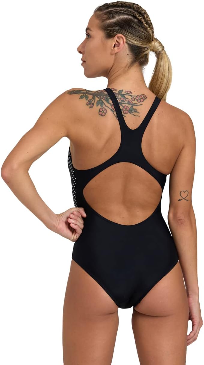 Arena Women's Branch Swimsuit Swim Pro Back One Piece Black-white 34