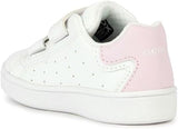 Geox Baby B ECLYPER Girl A Sneaker White/LT Pink 7 Child UK