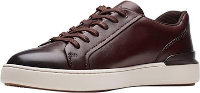 Clarks Men's Courtlite Move Sneaker Leather Dark Brown (9.5 UK)