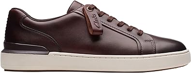 Clarks Men's Courtlite Move Sneaker Leather Dark Brown (9.5 UK)