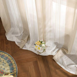 MIULEE Voile Window Curtains Beige