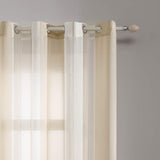 MIULEE Voile Window Curtains Beige