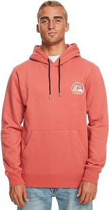 Quiksilver Men's Clean Circle Hoodie Hooded Sweatshirt Pink Large