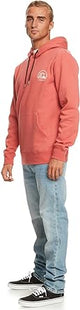 Quiksilver Men's Clean Circle Hoodie Hooded Sweatshirt Pink Large