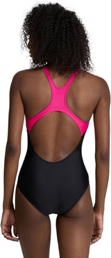 Arena Women's Women's Swim Pro Back Graphic One Piece Black-freak Rose 34